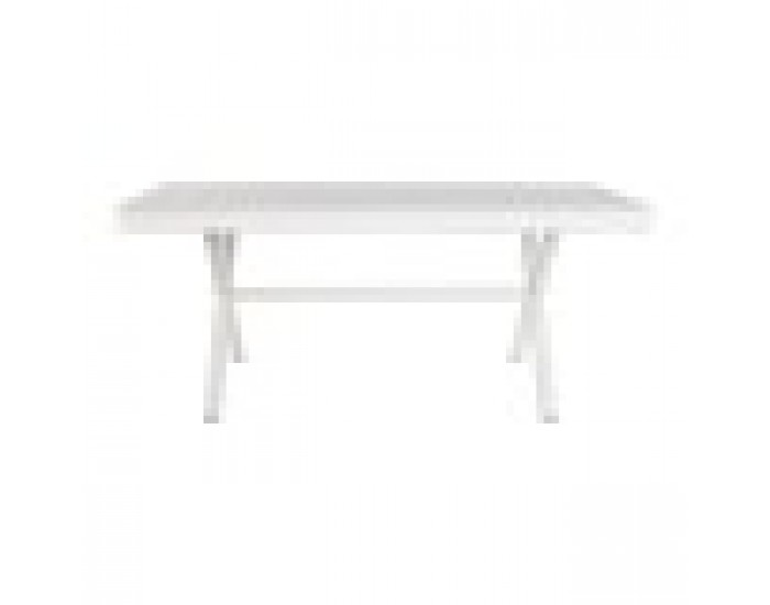 Трапезна маса DKD Home Decor Бял Метал Дърво манго 180 x 90 x 76 cm