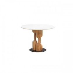 Трапезна маса Home ESPRIT Мрамор Aкациево дърво 106 x 106 x 76 cm - Seturi mese și scaune