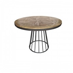 Трапезна маса Home ESPRIT Естествен Дървен Метал 110 x 110 x 78 cm - Seturi mese și scaune