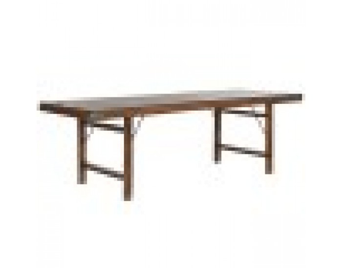 Сгъваема масичка Home ESPRIT Естествен Рециклирано дърво 240 x 90 x 77 cm