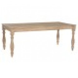 Трапезна маса Home ESPRIT Бял тиково дърво 195 X 97 X 77 cm - Seturi mese și scaune