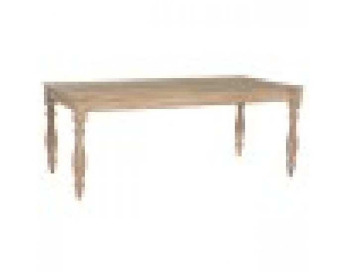Трапезна маса Home ESPRIT Бял тиково дърво 195 X 97 X 77 cm