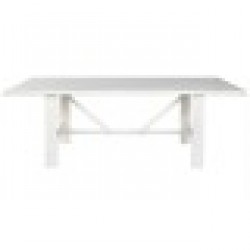 Трапезна маса Home ESPRIT Бял Дърво манго 213,4 x 96,5 x 76,2 cm - Seturi mese și scaune