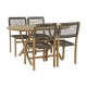 Комплект от маса с 4 стола DKD Home Decor Тик 90 cm 150 x 90 x 75 cm