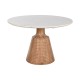 Трапезна маса Home ESPRIT Бял Естествен Мрамор Aкациево дърво 115 x 115 x 76 cm