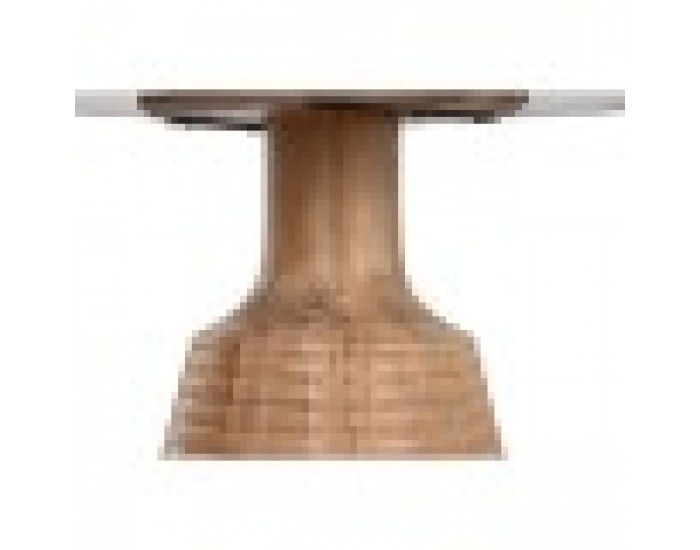 Трапезна маса Home ESPRIT Бял Естествен Мрамор Aкациево дърво 115 x 115 x 76 cm