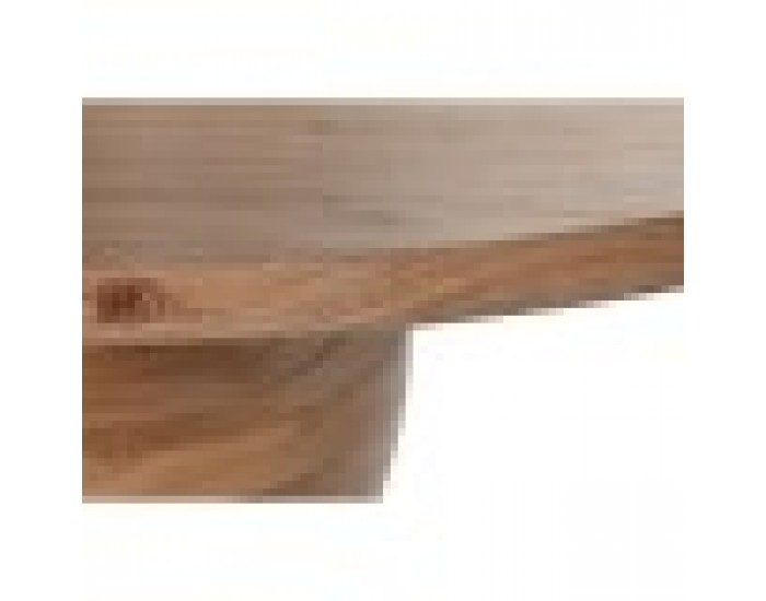 Трапезна маса Home ESPRIT Кафяв Естествен Aкациево дърво 115 x 115 x 76 cm