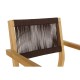 Комплект от маса с 4 стола DKD Home Decor 90 x 90 x 75 cm Тик Въже