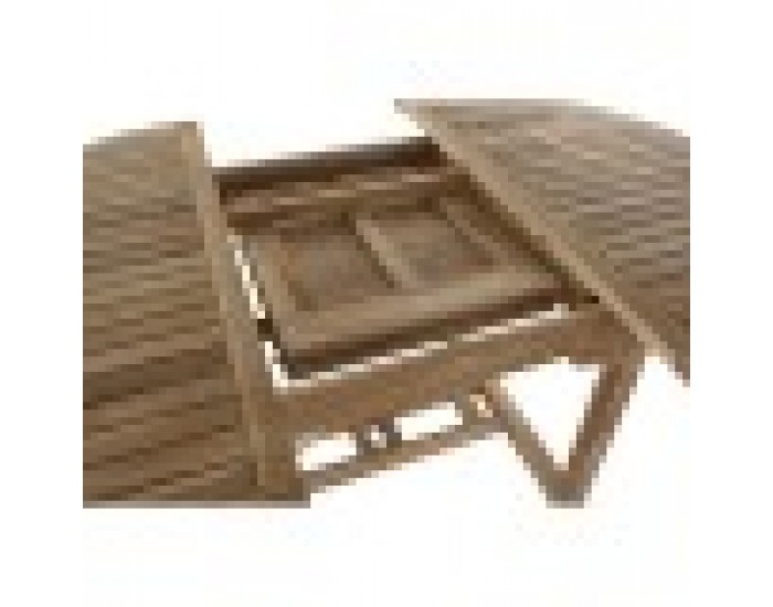 Комплект от маса с 4 стола DKD Home Decor Зелен Тик (120 cm) (5 pcs) (120 x 120 x 75 cm)