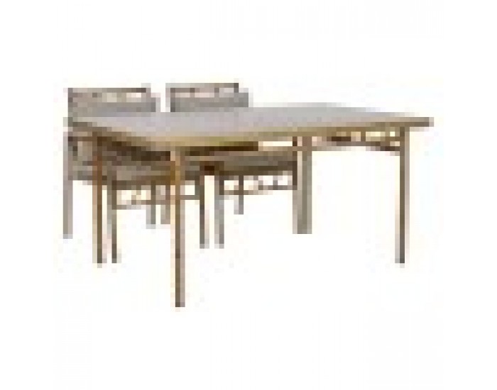 Комплект от маса с 4 стола Home ESPRIT Алуминий 160 x 90 x 75 cm (5 Части)
