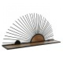 Лавица Home ESPRIT Черен Естествен Метал Дървен MDF 58 x 10,5 x 28 cm Стенен - Etajere