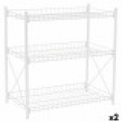 Лавица Confortime Метал Бял 52 x 34 x 55 cm (2 броя) - Etajere