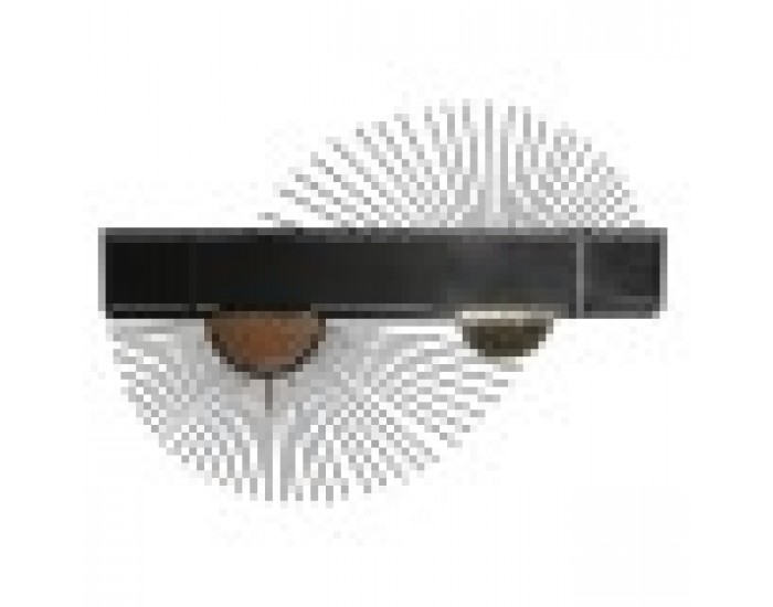 Лавица Home ESPRIT Черен Естествен Метал Дървен MDF 70 x 12 x 51 cm Стенен
