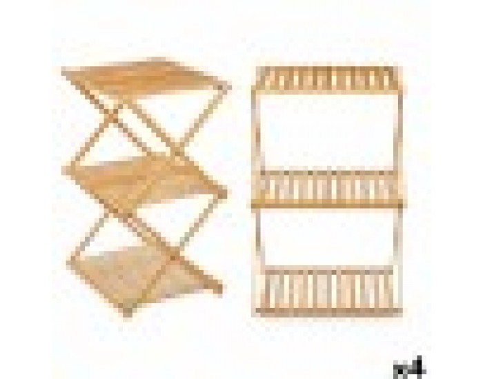 Лавица GiftDecor CH68220-5 Естествен Бамбук 40 x 62 x 33,5 cm (4 броя)