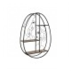 Лавица Home ESPRIT Черен Естествен Метал Дървен MDF 53 x 12,2 x 72 cm Стенен - Etajere