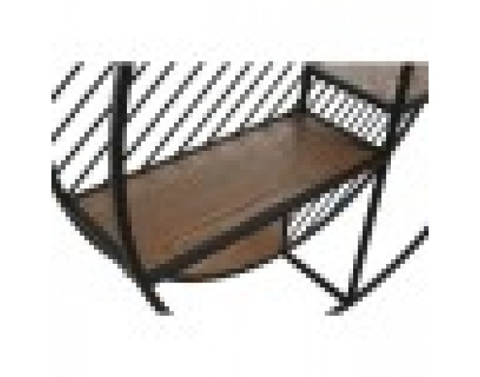Лавица Home ESPRIT Черен Естествен Метал Дървен MDF 60 x 12 x 60 cm Стенен