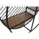 Лавица Home ESPRIT Черен Естествен Метал Дървен MDF 60 x 12 x 60 cm Стенен