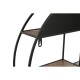 Лавица Home ESPRIT Черен Естествен Метал Дървен MDF 60 x 12 x 60 cm Стенен