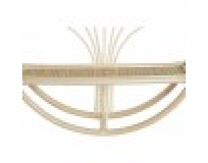 Лавица DKD Home Decor Стенен Естествен Pатан 2 Рафтове (60 x 14 x 60 cm)
