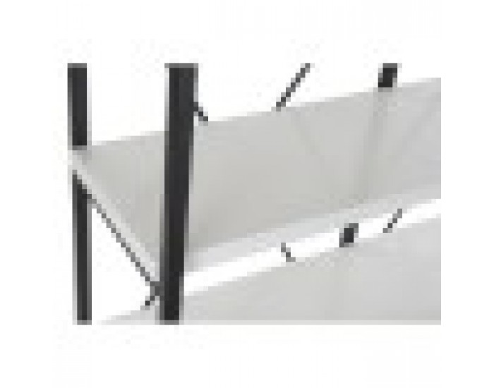 Лавица DKD Home Decor, Черен, Метал, MDF, Бял, 110 x 30 x 150 cm