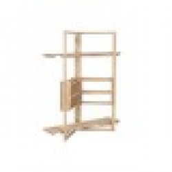Лавица Home ESPRIT Естествен Дърво манго Дървен MDF 130 x 35 x 160 cm - Etajere