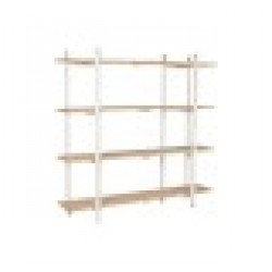 Лавица Home ESPRIT Бял Метал Ела 188 x 42 x 180 cm - Etajere