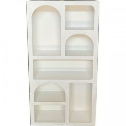 Лавица Home ESPRIT Бял Дървен MDF 80 x 26 x 180 cm - Etajere