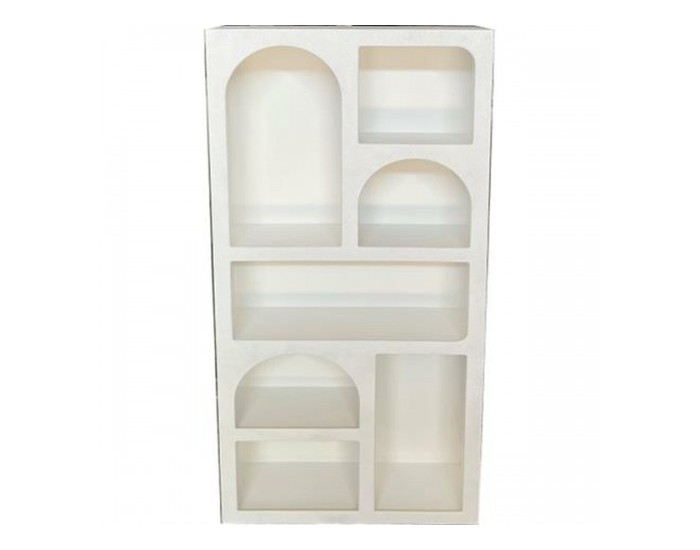 Лавица Home ESPRIT Бял Дървен MDF 80 x 26 x 180 cm