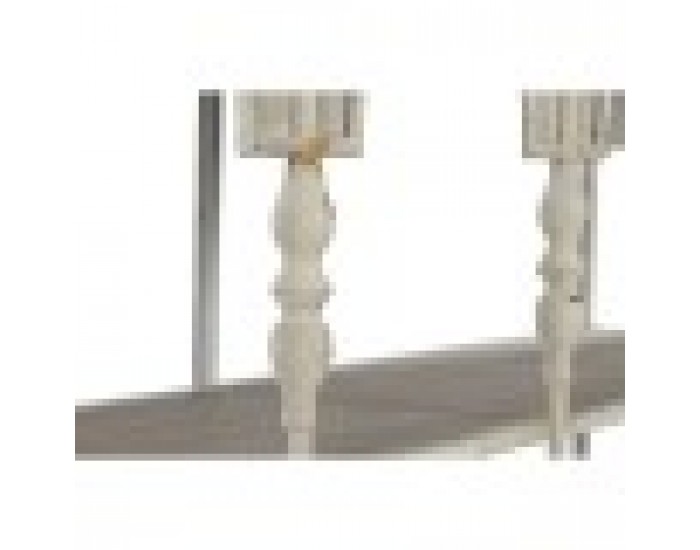 Лавица Home ESPRIT Бял Естествен Метал 159 X 36,5 X 91 cm