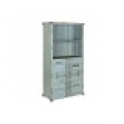 Лавица Home ESPRIT цвят тюркоаз Небесно синьо Метал Дървен MDF 87 x 44 x 168,5 cm - Etajere