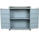 Лавица Home ESPRIT цвят тюркоаз Небесно синьо Метал Дървен MDF 87 x 44 x 168,5 cm