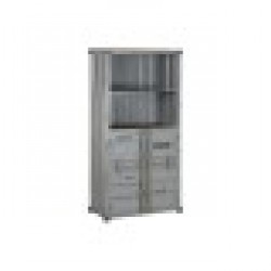 Лавица Home ESPRIT Сив Небесно синьо Метал Дървен MDF 87 x 44 x 168,5 cm - Etajere