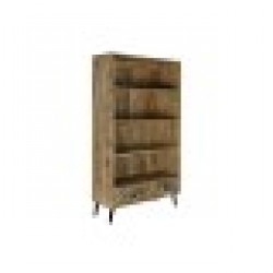 Лавица DKD Home Decor Черен Метал Тъмно сив Дърво манго (100 x 40 x 180 cm) - Etajere