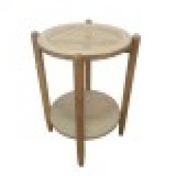 Помощна маса DKD Home Decor Естествен Pатан Дърво от пауловния (38 x 38 x 54,5 cm) - Dkd home decor