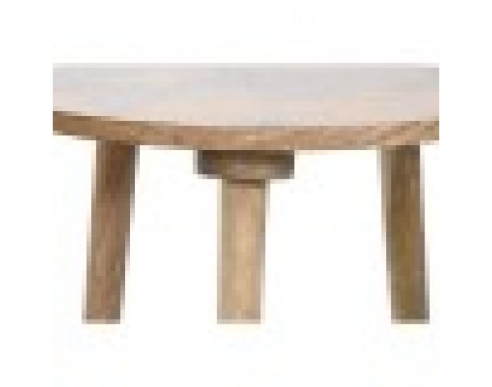 Помощна маса Home ESPRIT Бял Светло кафяв Дърво манго 40 x 40 x 47,5 cm (2 броя)