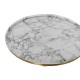 Помощна маса DKD Home Decor Златен Алуминий Бял Мрамор (51 x 51 x 51 cm)