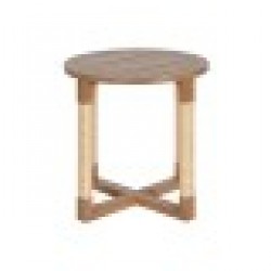 Помощна маса Home ESPRIT Естествен Ела Дървен MDF 48 x 48 x 50,5 cm - Home esprit