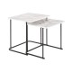 Комплект от 2 маси DKD Home Decor Бял Черен Метал Дървен MDF 51 x 43 x 49 cm