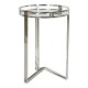 Помощна маса DKD Home Decor Кристал Стомана Сребрист (42 x 42 x 61 cm)