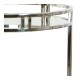 Помощна маса DKD Home Decor Кристал Стомана Сребрист (42 x 42 x 61 cm)