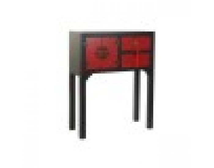 Конзола DKD Home Decor 63 x 27 x 83 cm Ела Черен Оранжев Пластмаса Дървен MDF