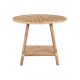 Помощна маса DKD Home Decor 61 x 61 x 46 cm 61 x 61 x 49 cm Кафяв Pатан