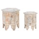 Комплект от 2 маси DKD Home Decor Естествен Дърво манго 48 x 41,5 x 49 cm