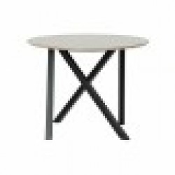 Помощна маса DKD Home Decor Черен Метал Дървен Светло кафяв (65 x 65 x 49,5 cm) - Dkd home decor