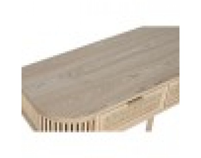 Конзола Home ESPRIT Жълт Златен Pатан Ела 100 x 40 x 76 cm