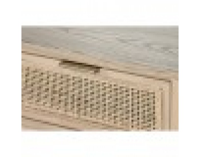 Конзола Home ESPRIT Жълт Златен Pатан Ела 100 x 40 x 76 cm