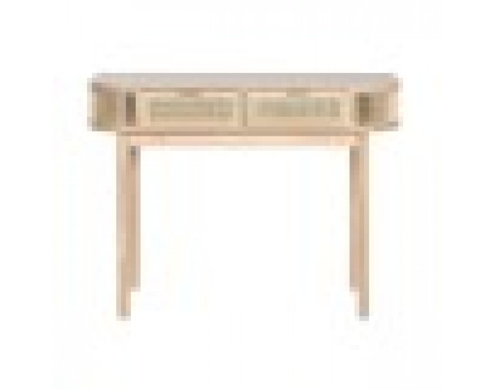 Конзола Home ESPRIT Жълт Златен Pатан Ела 100 x 40 x 76 cm