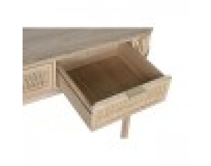 Конзола Home ESPRIT Жълт Златен Pатан Ела 100 x 40 x 76 cm