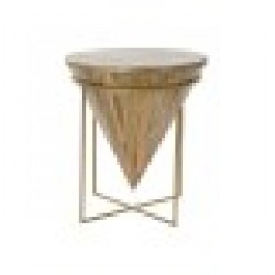 Помощна маса DKD Home Decor Метал Дърво манго (40 x 40 x 45 cm) - Dkd home decor