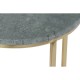 Комплект от 2 маси DKD Home Decor Зелен Златен Алуминий Мрамор 46 x 46 x 58 cm
